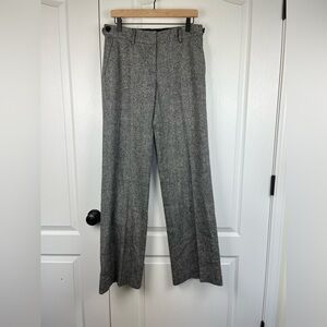 Tory Burch Wool Tweed Pant Size 6 Wide Leg Workwear Office